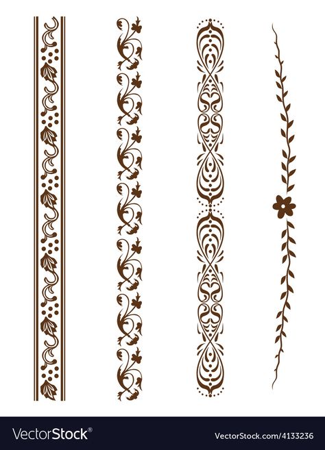 Floral Borders, Pola Bordir, Frame Border Design, Floral Border Design, Islamic Art Pattern, Digital Borders Design, Band Tattoo, Decorative Borders, घर की सजावट