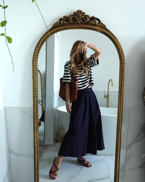 A few outfits from the weekend Pic 1 and 2 - Cropped Striped Tee old @amazonfashioneu Skirt @reserved (current) Sandals @sezane Bag @dragon.diffusion Pic 3,4,5 - Top @@mango (current) Linen Trousers old @zara Sandals bought in Greece Bag @loewe Bangle @anthropologieeu Necklace @heyharper Pic 6 - some of my current beauty favourites - new @iconic.london blush stick in Mimosa 👌🏼 and new @lisaeldridgemakeup Melting Lip Balm in Red Curve (the rest tagged) Pic 7- good ‘relaxing at home or on h... Sezane Bag, Dragon Diffusion, Zara Sandals, Blush Stick, Iconic London, Cropped Tee, Linen Trousers, Beauty Favorites, Cotton Skirt