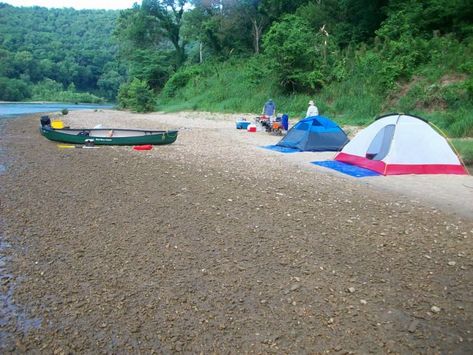 There’s really no bad place to camp along the Buffalo River... Buffalo River Arkansas Camping, Buffalo River Arkansas, Arkansas Camping, Arkansas Travel, Fall Vacation, Camping Sites, Table Rock Lake, Fall Vacations, Tent Site