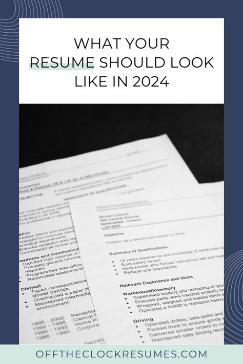 What Your Resume Should Look Like In 2024 – Off The Clock Resumes LLC Resume Tips 2024, Resume 2024, Resume Words Skills, College Application Resume, Simple Resume Format, Job Interview Preparation, Resume Advice, Modern Resume Design, Resume References