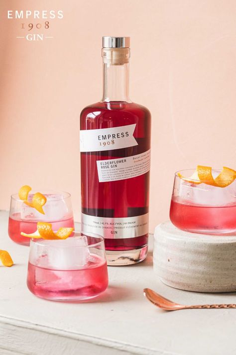 Let the rosy cocktails flow! Meet the Negroni Rosa, made with our NEW Empress 1908 Elderflower Rose Gin 🌹 RECIPE: Stir 1½ oz Empress 1908 Elderflower Rose Gin, ¾ oz Luxardo Bitter Bianco, and ¾ oz Dry Vermouth over ice. Strain into a rocks glass onto a large ice cube/sphere. Garnish with an orange twist & enjoy! 🍊 Learn more about the latest addition to the Empress 1908 Gin family and find a bottle near you at EmpressGin.com. Empress Gin, Elderflower Recipes, Empress 1908 Gin, Cordial Recipe, Rose Cocktail, Gin Recipes, Gin Cocktail Recipes, Dried Lemon, Dry Vermouth