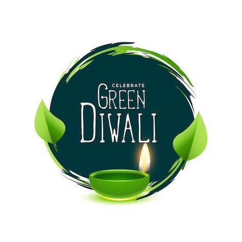 Free vector green diya and leaf design f... | Free Vector #Freepik #freevector #green-diwali #diwali #diwali-decoration #diwali-lights Green Diwali, Diwali Lights, Diwali Decoration, Happy Diwali, Green Colour, Go Green, Leaf Design, Diwali, Vector Free