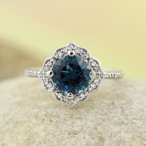 Slide 10 of 11 London Blue Topaz Engagement Rings, Blue Wedding Rings, Cheap Diamond Rings, Blue Topaz Engagement Ring, Cool Wedding Rings, Wedding Rings Round, Beautiful Wedding Rings, Topaz Engagement Ring, Victorian Houses