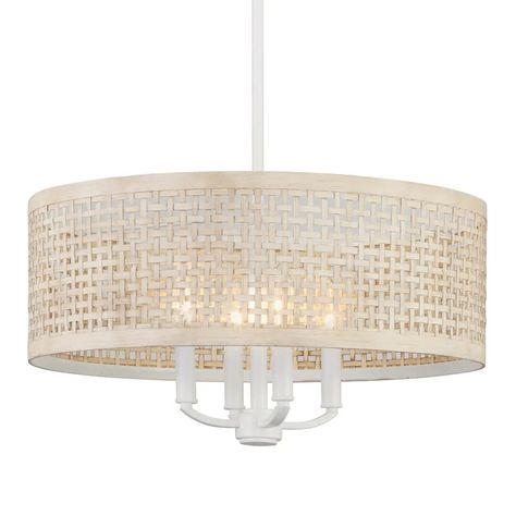 Sayulita 4 Light Chandelier in White | Kichler Lighting Kitchen Over Sink Lighting, Florida Home Decorating, Coastal Pendant Lighting, Bathroom Shades, Coastal Chandelier, 4 Light Chandelier, Coastal Dining Room, Coastal Lighting, Sink Lights