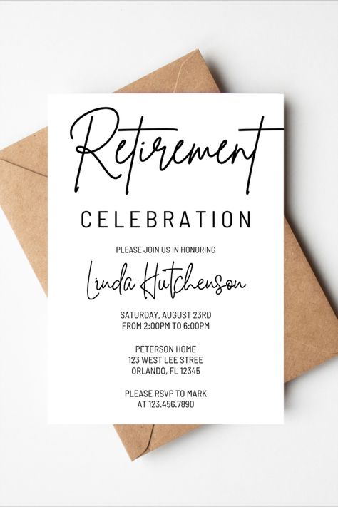 Retirement Invitation Ideas, Retirement Party Invitation, Retirement Invitation Template, Retirement Invitation, Retirement Invitations, Retirement Party Invitations, Retirement Celebration, Flyer Printing, Family Cards