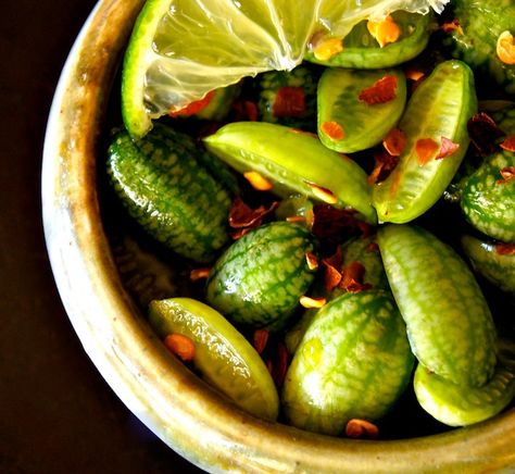 Cucamelon Recipes, Marinated Watermelon, Mantu Recipe, Wassail Recipe, Ponzu Sauce, Portabella Mushroom, Watermelon Pizza, Weekend Recipes, Pickled Cucumbers