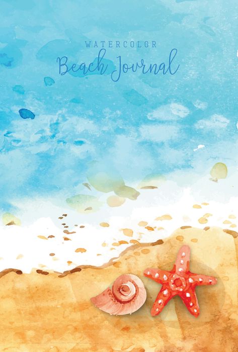 Flipsnack | Watercolor Beach Journal by C.R. Cutler Beachy Watercolor Ideas, Beach Journal Ideas, Beach Watercolor Paintings, Summer Beach Illustration, Insta Wallpaper, Dream Journaling, Beach Journal, Beach Book, Beach Drawing