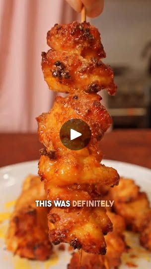 Chicken Skewers In Air Fryer, Skewers In Air Fryer, Lemon Pepper Chicken Skewers, Air Fryer Chinese, Chicken Kebobs, Air Fryer Recipes Dessert, Chicken Skewer Recipe, Asian Food Recipes, Lemon Pepper Chicken