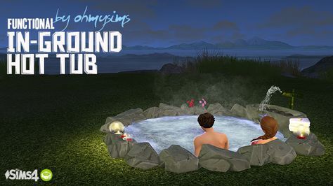 Sims 4 CC's - The Best: TS3 Functional In-Ground Hot Tub Conversion by OhM... Los Sims 4 Mods, Sims Medieval, Pelo Sims, The Sims 4 Packs, Sims 4 Mm Cc, Play Sims, Sims Building, Casas The Sims 4, Sims 4 Mm