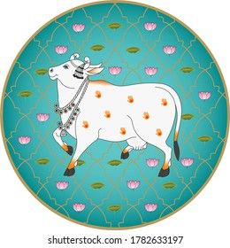 Pichwai Cow Sketch, Pichwai Cow Sketch Outline, Pichwai Cow Sketch Printable, Pichwai Cow Mdf Cutout, Pichwai Paintings Cows, Cow And Lotus Pichwai, Pichwai Cow Wall Hanging, Cow Sketch, Rajasthani Painting