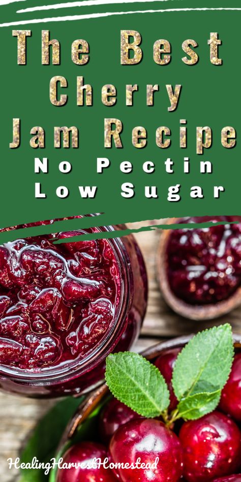 Tart Cherry Jelly Recipe, Cherry Jam No Pectin, Cherry Freezer Jam, Cherry Jelly Recipes, Jalapeno Jam Recipe, Freezer Jams, Cherry Jam Recipe, Vegetable Gratin, Easy Jam Recipe