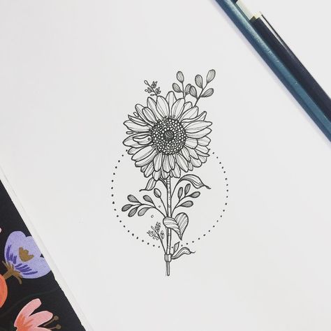 See this Instagram photo by @nathalybonilla sunflower sunflowertattoo tattoo linework flower floral floraltattoo botany Tattoo Zeichnungen, Sunflower Tattoos, Line Work Tattoo, Girly Tattoos, Sunflower Tattoo, Disney Tattoos, Little Tattoos, Trendy Tattoos, Sleeve Tattoo