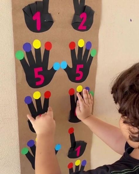 Preschool Crafts Activities, Preschool Craft Activities, Counting Activities Preschool, Toddler Math, Coordination Activities, Numeracy Activities, Mathematics Activities, Bilateral Coordination, Diy Preschool