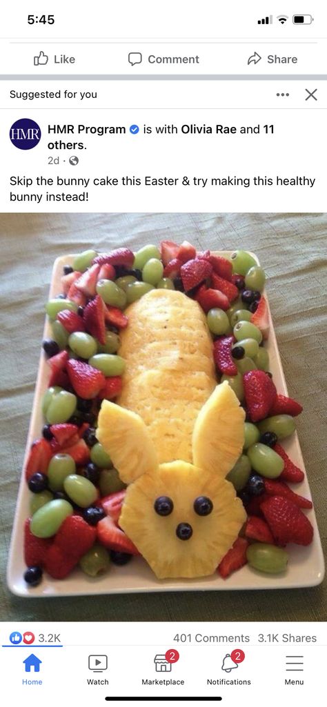 Easter Bunny Fruit Tray, Easter Fruit Tray, Easter Bunny Fruit, Easter Kids Snacks, Easter Appetizers Easy, Easter Salad, Easter Fruit, Easter Food Crafts, Easter Food Appetizers