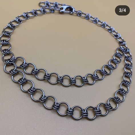 Chainmail Jewelry Tutorial, Chain Mail Jewelry, Chainmail Patterns Tutorials, Diy Chain Necklace, Chainmaille Jewelry Patterns, Chain Maille Patterns, Gothic Jewelry Diy, Jump Ring Jewelry, Chainmail Jewelry