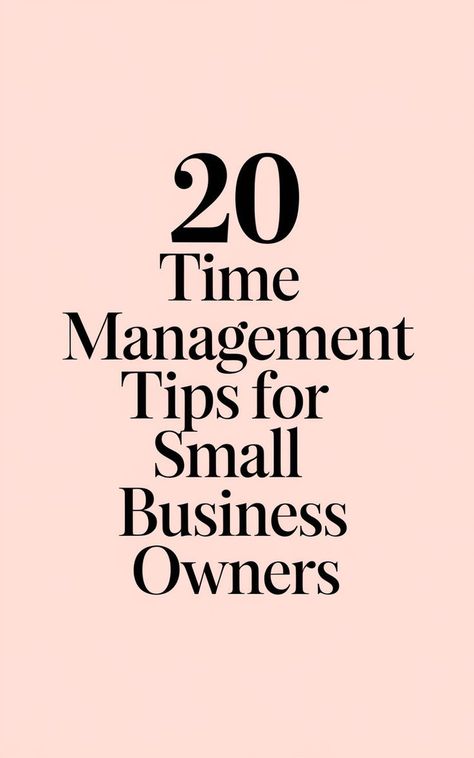 Take charge of your schedule with these 20 time management techniques. Perfect for small business owners looking for practical activities and strategies to manage their time effectively. Time Management Tips For Work, Tips For Work, Tips For Small Business Owners, How To Prioritize, Time Management Techniques, Time Management Strategies, Management Strategies, Boost Productivity, Time Management Tips