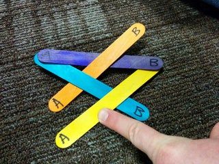 How to Make a Cobra Weave : 7 Steps - Instructables Popsicle Stick Chain Reaction, Popsicles Sticks, Date Activity, Fun Experiments For Kids, Goldberg Machine, Cobra Weave, Preschool Stem, Date Activities, Silly Hats