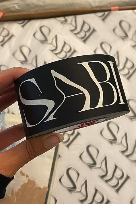 Looking for a minimalist tape inspo? Check out @sabi_thelabel's noissue Custom Recycled and Recyclable Packing Tape in black and white. 🙌🏻 Custom Packing Tape, Packaging Eco Friendly, Designer Packaging, Ecommerce Packaging, Custom Tape, Pop Colour, Printed Tape, Products Display, Eco Friendly Materials