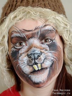 Groundhog Narnia Play, Beaver Costume, Animal Pictures For Kids, Animal Face Paintings, Lion Witch Wardrobe, Professional Face Paint, Animal Makeup, Kids Canvas, Face Painting Designs