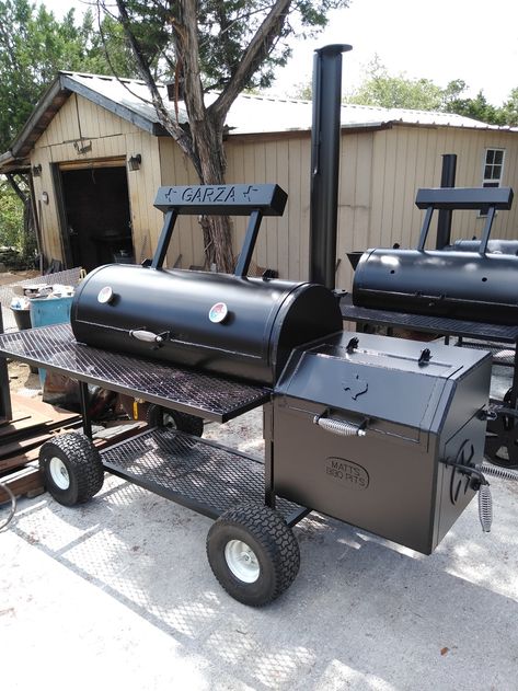 Matt's BBQ Pits, LLC Diy Bbq Pit Ideas, Bbq Pit Ideas, Custom Bbq Grills, Burger Truck, Backyard Smokers, Backyard Bbq Pit, Smoker Pit, Custom Smokers, Custom Bbq Smokers