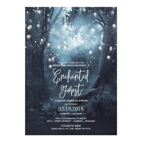 Forest Themed Prom, Prom Invitations, Enchanted Forest Prom, Prom Invites, Enchanted Forest Fairy, Forest Invitation, Enchanted Forest Party, Enchanted Forest Theme, Debut Ideas