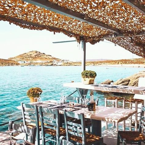 Spilia Mykonos®️ on Instagram: “Happy Easter! Our paradise revealed just a few steps to the water! 📷credits to @a.corda._ #SpiliaMykonos  #SummerLoading #SpiliaRestaurant…” Mykonos Restaurant, Belvedere Hotel, Seaside Restaurant, Mykonos Beaches, Fresh Off The Boat, Mykonos Town, Mykonos Island, Greek Restaurants, Vogue France