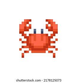 Crab Minecraft, Hermit Crab Perler Beads, Sea Animals Pixel Art, Snail Pixel Art, Red Pixel Art, Pixel Fish, Ocean Pixel Art, Sea Pixel Art, Fish Pixel Art