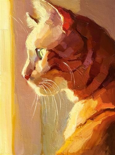 Katya Minkina, Cat Paintings, Cats In Art, Arte Animal, Painting Art Projects, Cat Painting, Fine Art Gallery, Original Fine Art, Art Reference Photos