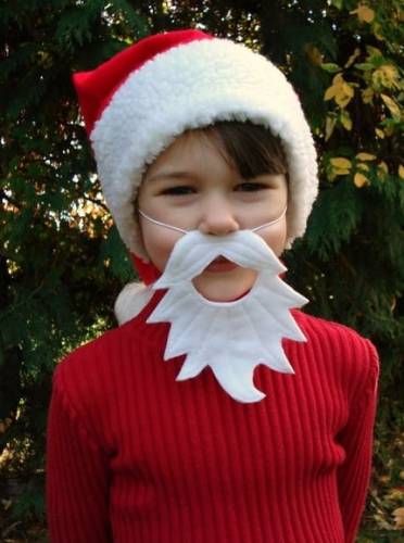 homemade santa beard - Google Search Kids Santa Costume, Felt Beard, Christmas Nativity Scene Display, Nativity Costumes, Fox Costume, Animal Mask, Santa Beard, Diy Santa, Diy Costumes Kids