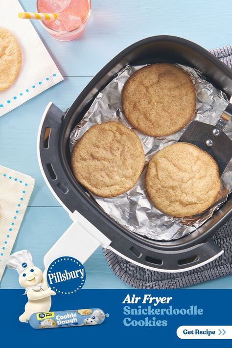 air fryer, cookie dough, cookies How To Bake Cookies In Air Fryer, Pillsbury Chocolate Chip Cookie Dough, Rolled Sugar Cookie Dough, Pillsbury Chocolate Chip Cookies, Pillsbury Cookie Dough, Pillsbury Cookies, Refrigerator Cookies, Pillsbury Sugar Cookies, Cookie Stand