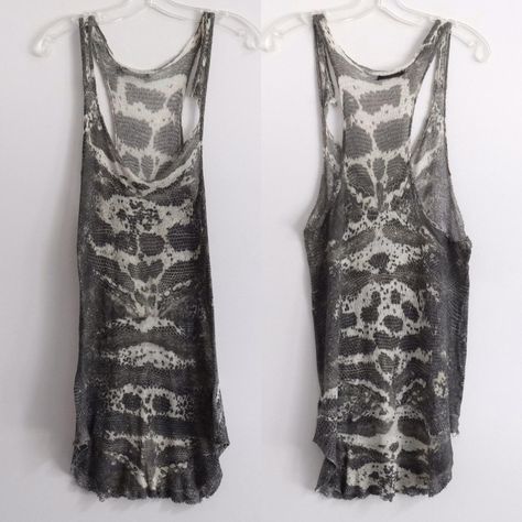 If Six Was Nine distressed snakeskin print tank... - Depop If Six Was Nine, Twenty Four, Print Tank Top, Snakeskin Print, Print Tank, Printed Tank Tops, Snake Skin, Made In Japan, The Twenties