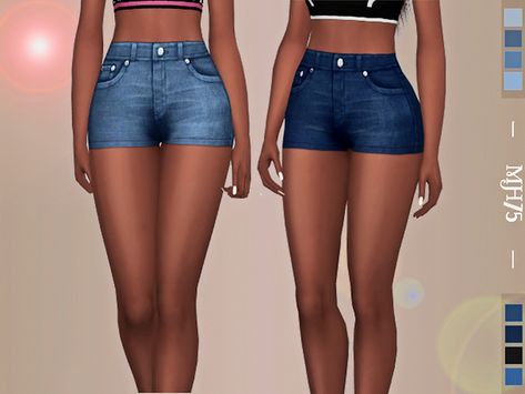 Margeh-75's S4 Lilian Shorts Sims 4 Short Pants, Sims 4 Shorts Cc Maxis Match, Sims 4 Shorts Cc, Sims Bottoms, Super Short Shorts, Royal Blue Gown, Ts4 Mods, Sims 4 Tsr, Sims Clothes