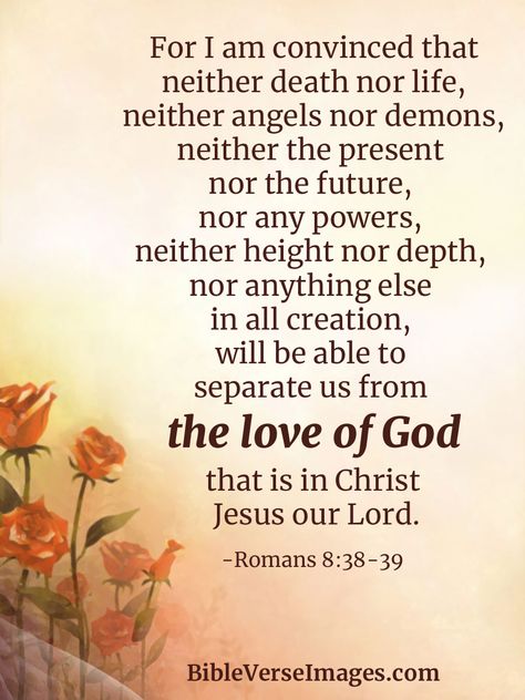 Romans 8 38 39, Virgo Woman, Romans 8 38-39, Verses About Love, Bible Verses About Love, How To Express Feelings, Romans 8, Poems Beautiful, Our Lord