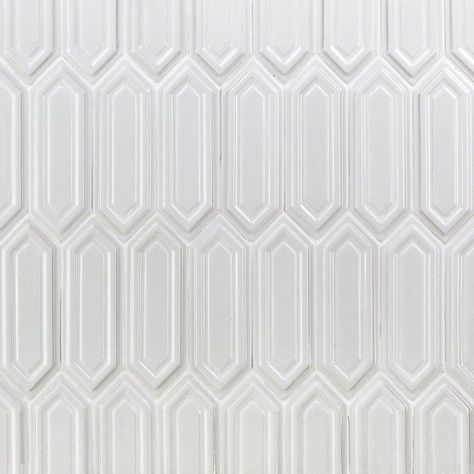 Ivy Hill Tile Oracle Hexagon 3" x 9" Ceramic Mosaic Tile in White | Wayfair Picket Tile, Cleaning Ceramic Tiles, Ceramic Tile Backsplash, Cleaning Tile Floors, White Ceramic Tiles, Handcrafted Tile, Ceramic Mosaic, Best Floor Tiles, Ceramic Mosaic Tile