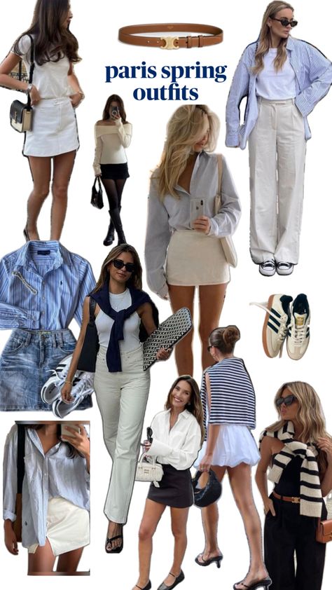 Collage Clothes, Blue Summer Outfits, Italy Summer Outfits, French Outfits, Hamptons Fashion, Summer Workout Outfits, Summer Collage, Casual Work Outfits Women, Paris Summer