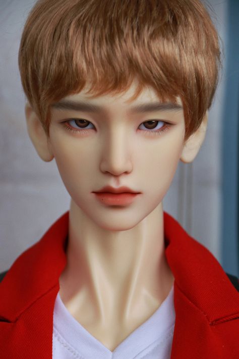 Male Bjd Dolls Faces, Doll Face Paint, Bjd Dolls Girls, Asian Haircut, Pink Ocean, Face Sketch, Male Doll, Smart Doll, Doll Tutorial