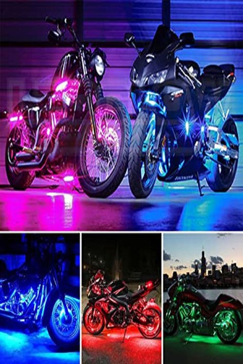 Motorcycle Underglow, Police Accessories, Motorcycle Led Lighting, Harley Motorcycle, Moto Car, Waterproof Led Lights, Sport Bike, Motorcycle Lights, Motorcycle Headlight