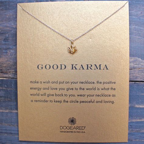 dogeared 'reminder good karma happy lotus necklace' 16" Diamond Moon Necklace, Redhead Fashion, Double Horn Necklace, Dogeared Jewelry, Meaningful Necklace, Karma Necklace, Lotus Necklace, Couple Things, Good Karma