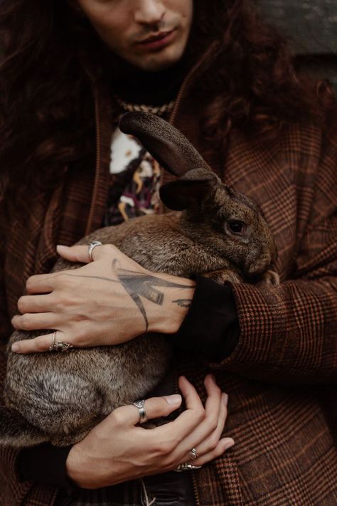 Cute and adorable bunnies. #cutest #rabbitlovers #lovelybunny #adorable #petphotography Holding Rabbit, Holding A Bunny, Man With Long Hair, Brown Rabbit, Natural Snacks, Mental Stimulation, House Rabbit, Pet Rats, Physical Activity