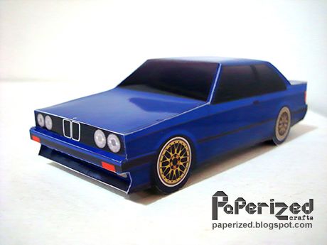 Paperized: BMW 3 Series (E30) Papercraft E30 Convertible, Paperized Crafts, Paper Model Car, Jason And The Argonauts, Dragon Ball Z Goku, Paper Car, Datsun 510, Bmw 2002, Paper Model