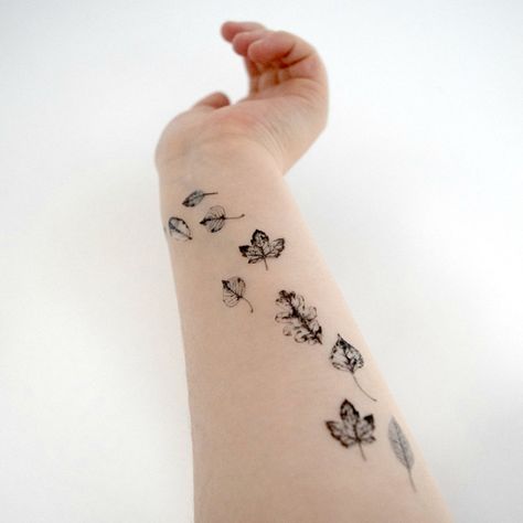 Oak Leaf Tattoos, Maple Leaf Tattoos, Fall Leaves Tattoo, Tattooed Lady, Leaves Tattoo, Skull Rose Tattoos, Pumpkin Tattoo, Autumn Tattoo, Leaf Tattoo