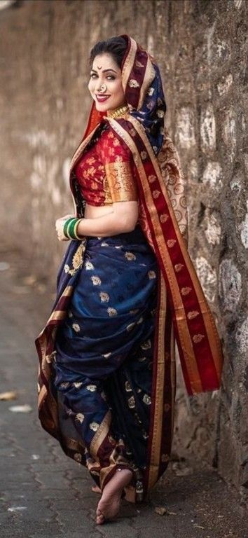 Kashta Saree, Nauvari Saree, Female Dress, Women Faces, Indian Fashion Saree, Saree Photoshoot, Indian Woman, Indian Bridal Fashion, Saree Trends