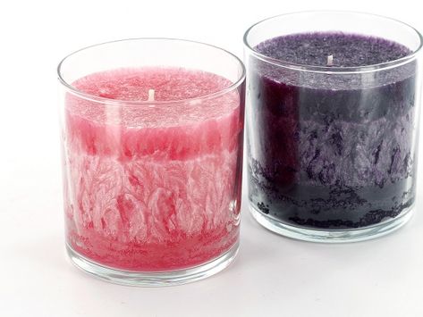 Chunk Candles, Kitchen Candle, Candle Making Instructions, Candle Making Tutorial, Yummi Candles, Palm Wax Candles, Ice Candle, Glass Pillar Candle Holders, Hand Dipped Candles