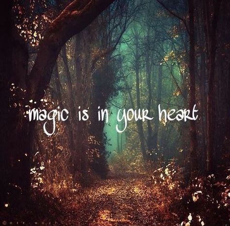 Magic is in your heart life quotes quotes quote life lessons life sayings Cer Nocturn, Jewelry Spiritual, Fairy Tale Forest, Yoga Chakra, Mystical Forest, Forest Path, 다크 판타지, Magical Forest, Magical Places