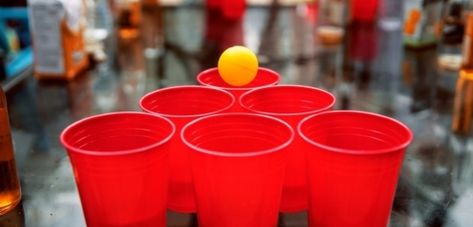 DIY Date Night: Dear Pong Drinking Games Without Cards, Drinking Games For Couples, Pong Game, Fun Drinking Games, Esl Games, Fun Outdoor Games, Outdoor Games For Kids, Ping Pong Balls, Bachelorette Party Games