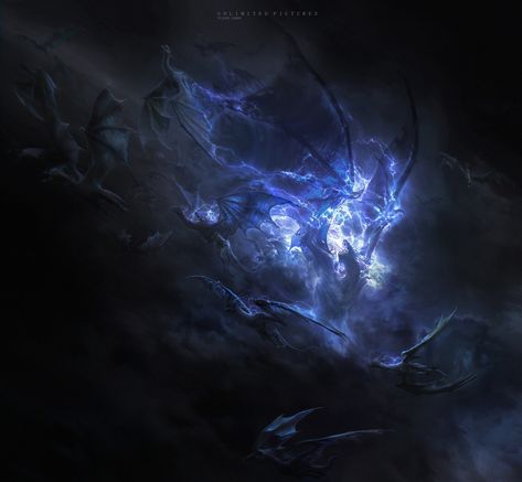 ArtStation - Thunderous Thunder Dragon Art, Storm Dragon Art, Lightning Dragon Art, Mythical Reptiles, Dragon Lightning, Grim Hollow, Storm Dragon, Lightning Dragon, Thunder Bird