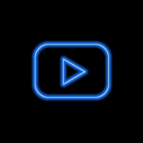 Blue Neon Phone Icon, Neon Blue Youtube Icon, Blue Neon Icons For Apps, Neon Blue Icons For Apps, Neon Blue Widget, Youtube Logo Blue, Neon Blue App Icons, Blue Youtube Icon, Neon App Icons