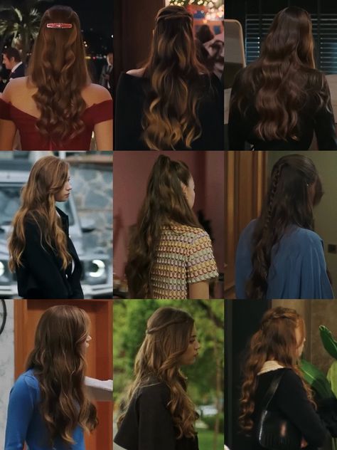 Seyran Hairstyle, Seyran Outfits, Asian Makeup Tips, Academia Hairstyle, Curled Hairstyles For Medium Hair, Aesthetic Hairstyles, Tv Show Outfits, Clip Hairstyles, Hair Stylies