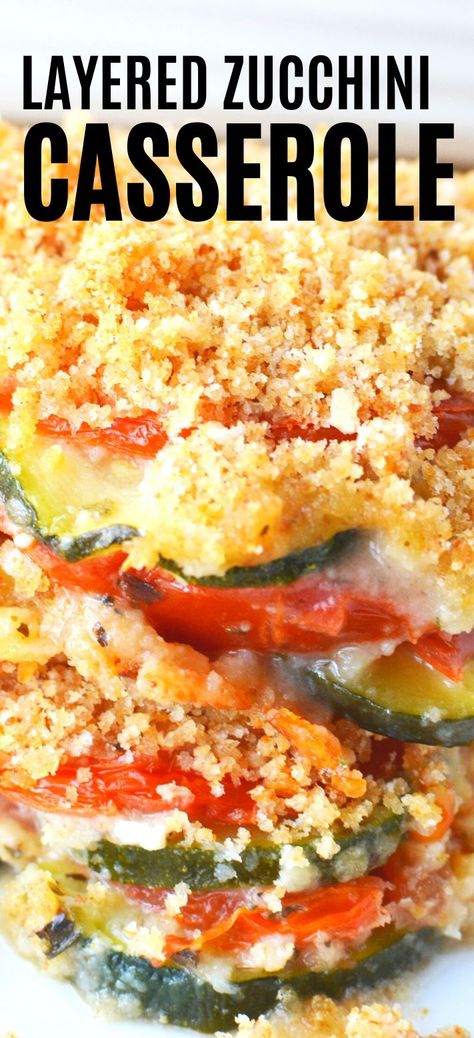 Zucchini Tomato Casserole, Bread Crumb Topping, Tomato Side Dishes, Tomato Casserole, Zucchini And Tomato, Casserole Bake, Zucchini Recipes Baked, Zucchini Casserole Recipes, Zucchini Side Dishes