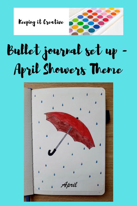 April Showers Bullet Journal, Reading Bujo, April Bullet Journal, Bujo Spreads, April April, Acrylic Tutorials, Bujo Ideas, Dot Journals, Monthly Themes